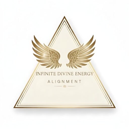 Infinite Divine Energy Alignment dark logo for spiritual website branding